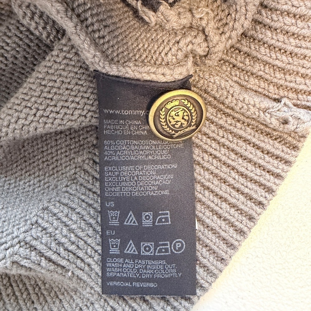 Tommy Hilfiger Cardigan Button Front Colligate Heritage Academia Gray Women's XS - Picture 12 of 13